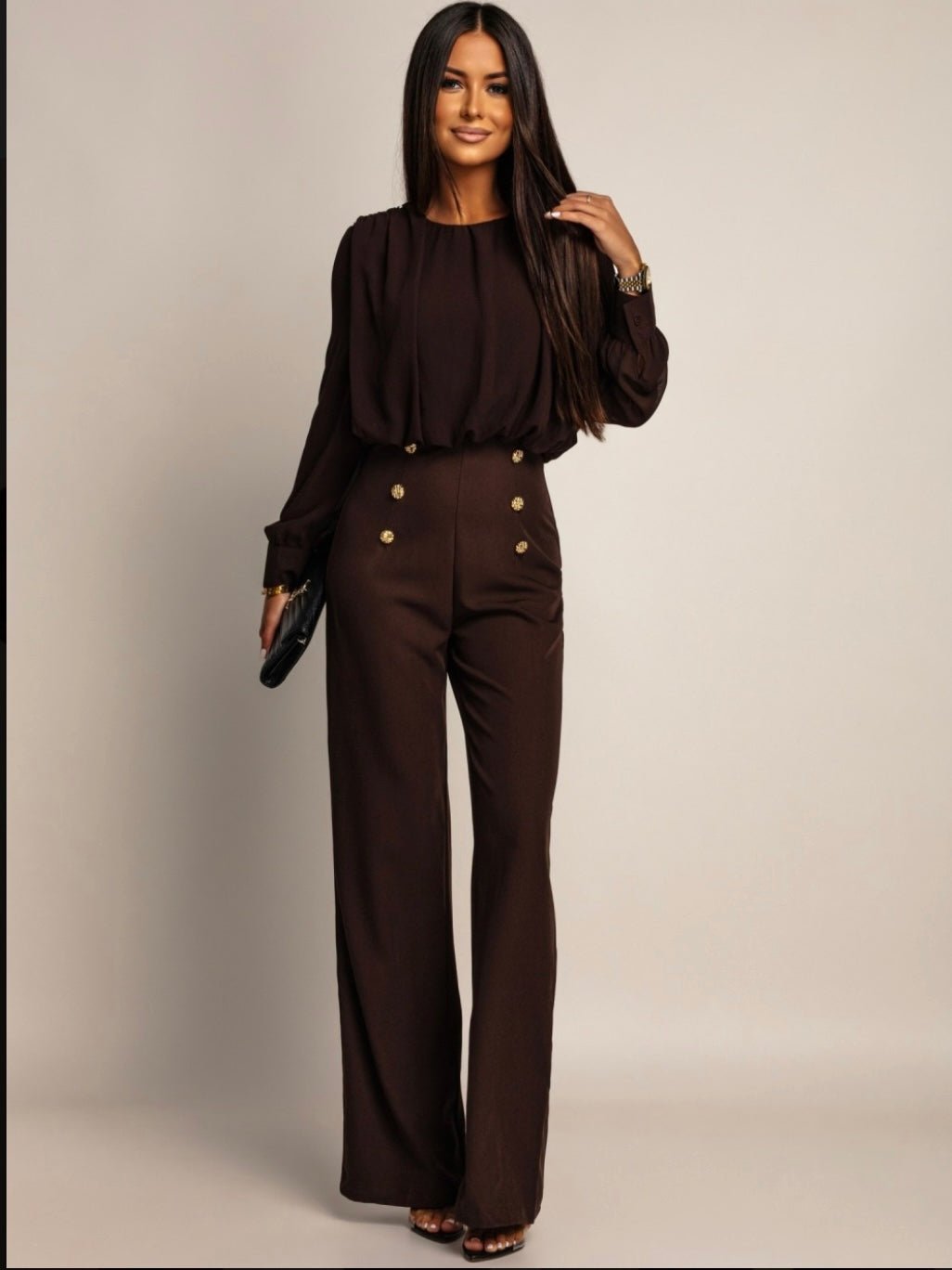 Pantalone Botton Brown - pantalone donna - DivaModaMilano