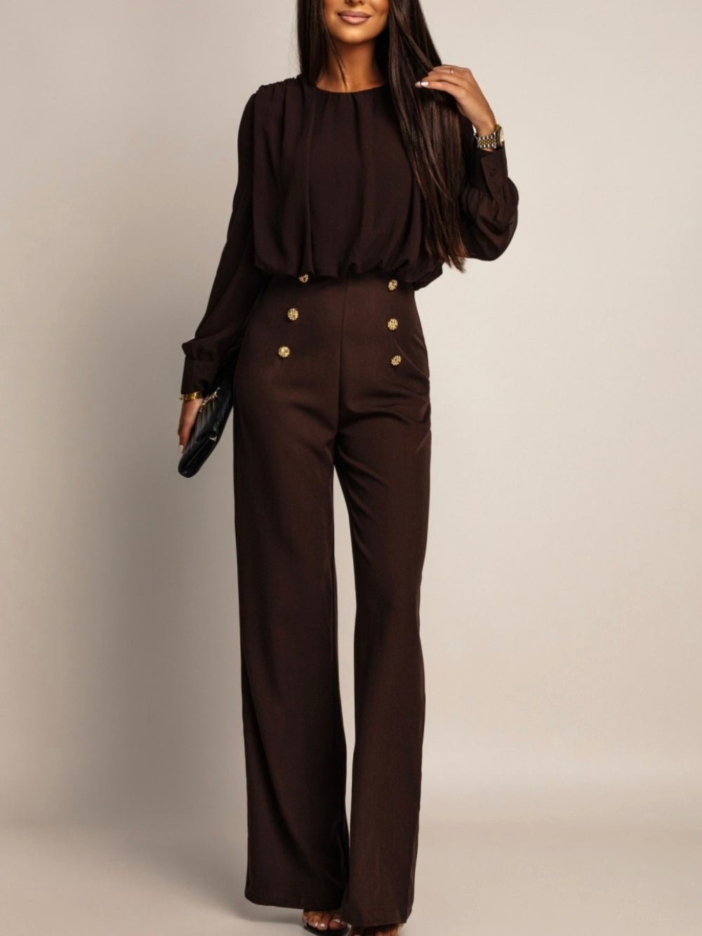 Pantalone Botton Brown - pantalone donna - DivaModaMilano