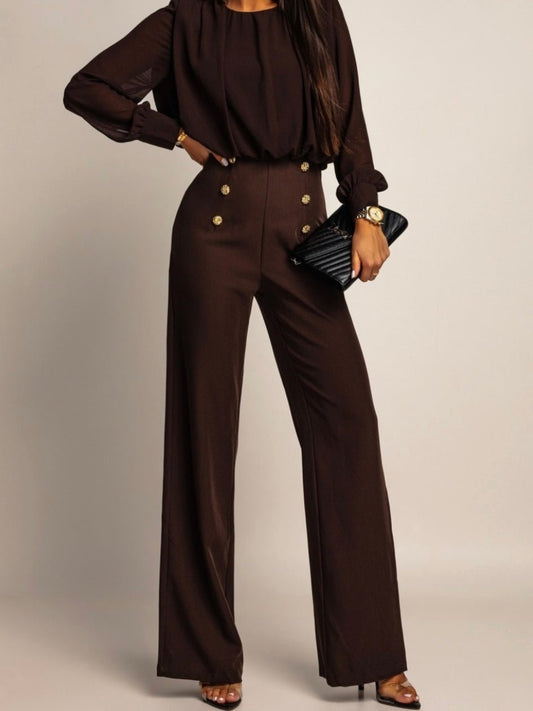 Pantalone Botton Brown - pantalone donna - DivaModaMilano