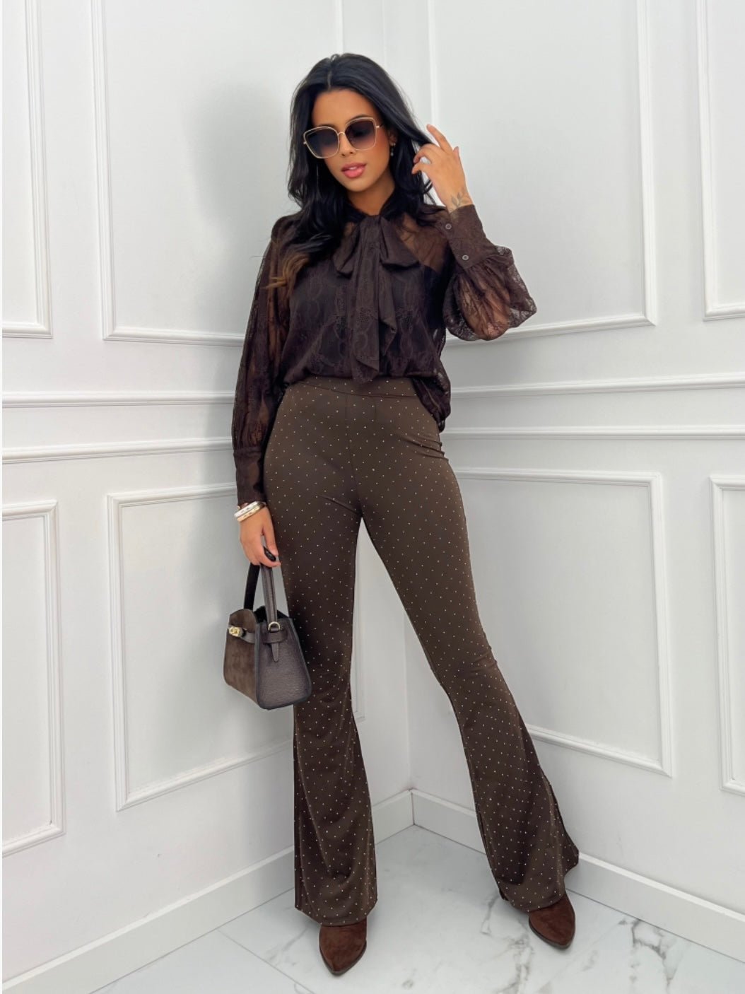 Pantalone Brill Brown - pantalone donna - DivaModaMilano