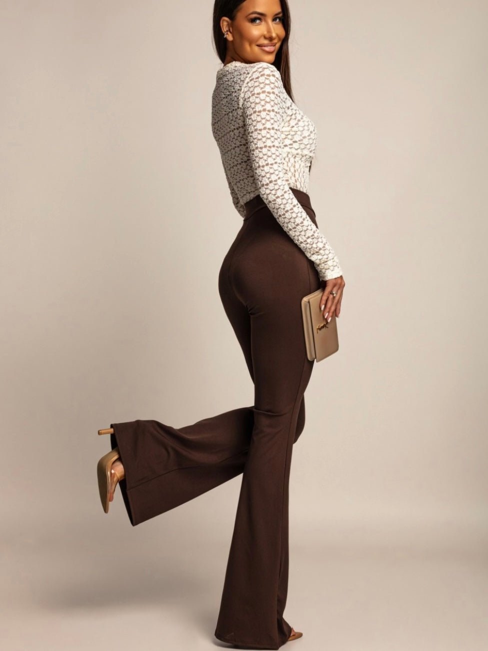 Pantalone Crystal Brown - pantalone donna - DivaModaMilano