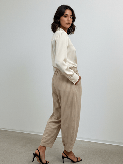 Pantalone Gess Beige - pantalone donna - DivaModaMilano