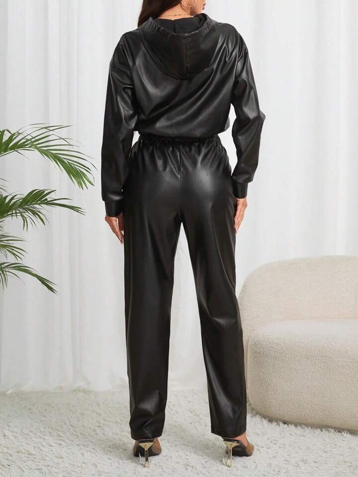 Pantalone Nero Ecopelle - pantalone donna - DivaModaMilano