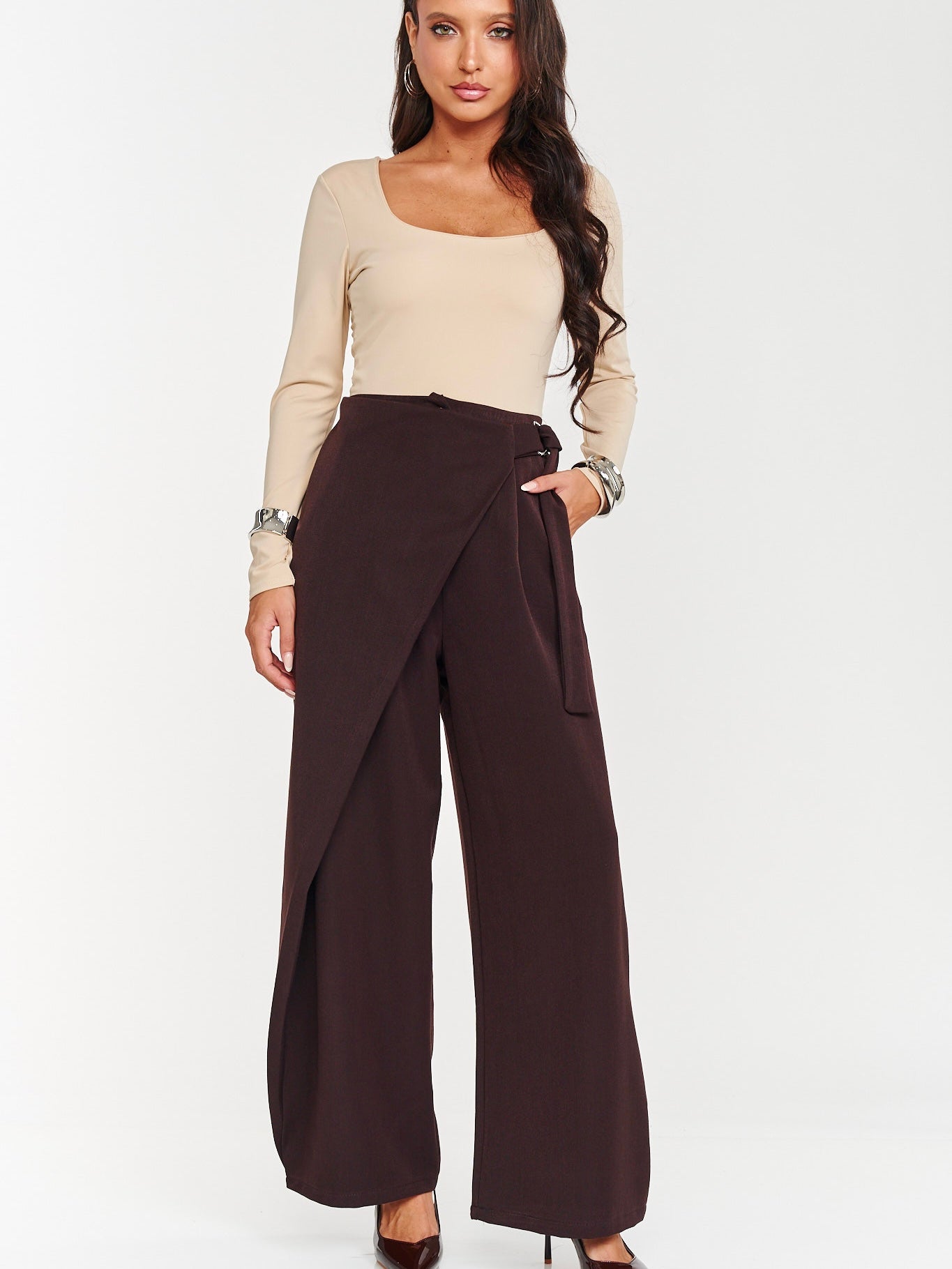 Pantalone Vew Brown - pantalone donna - DivaModaMilano