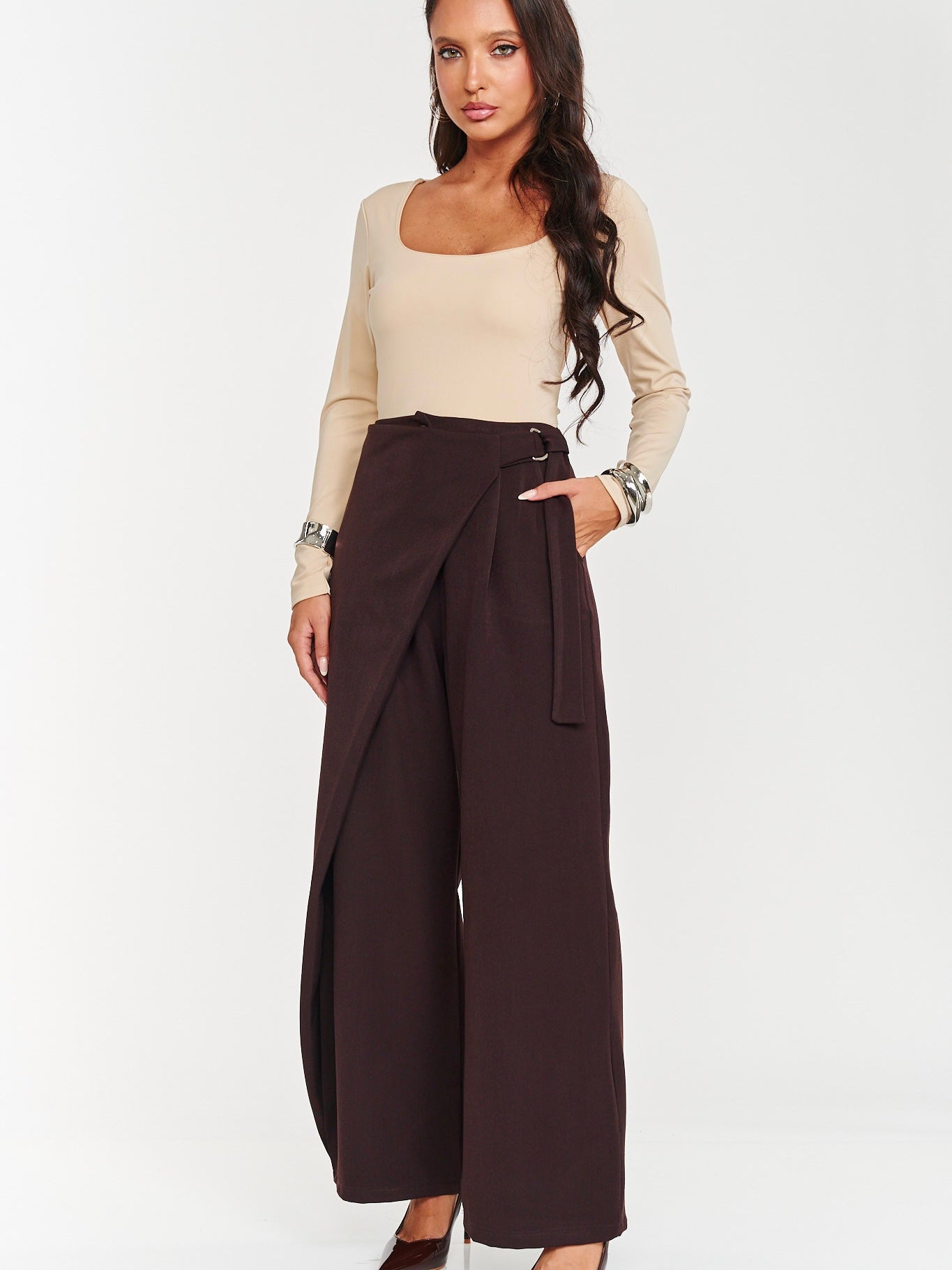 Pantalone Vew Brown - pantalone donna - DivaModaMilano