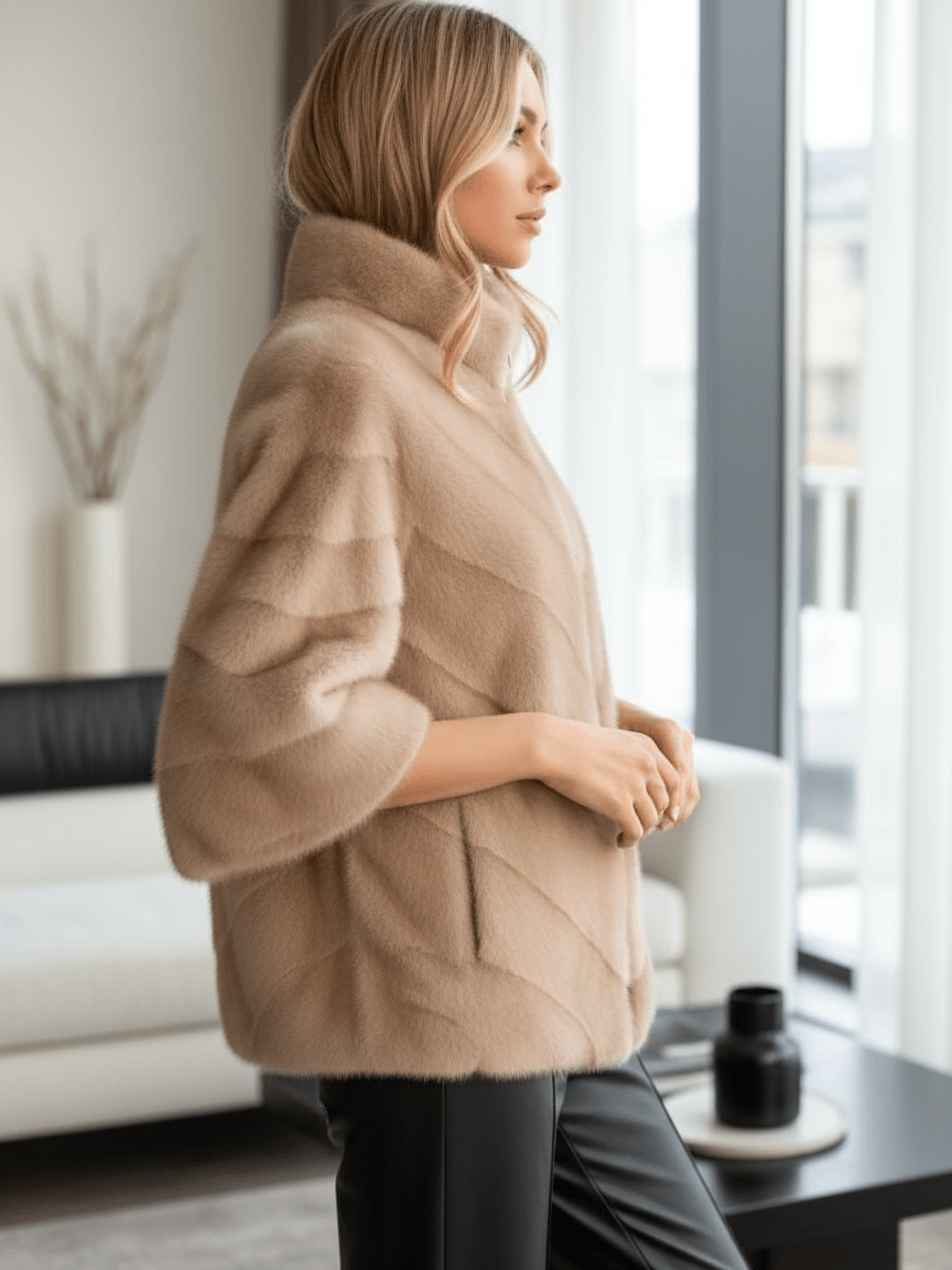 Pelliccia Lovely Beige - cappotto donna - DivaModaMilano