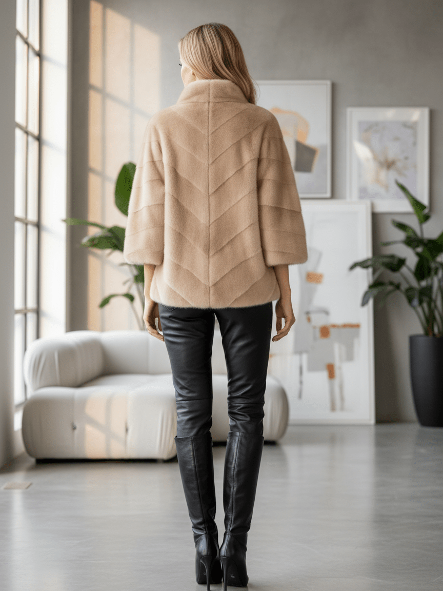 Pelliccia Lovely Beige - cappotto donna - DivaModaMilano