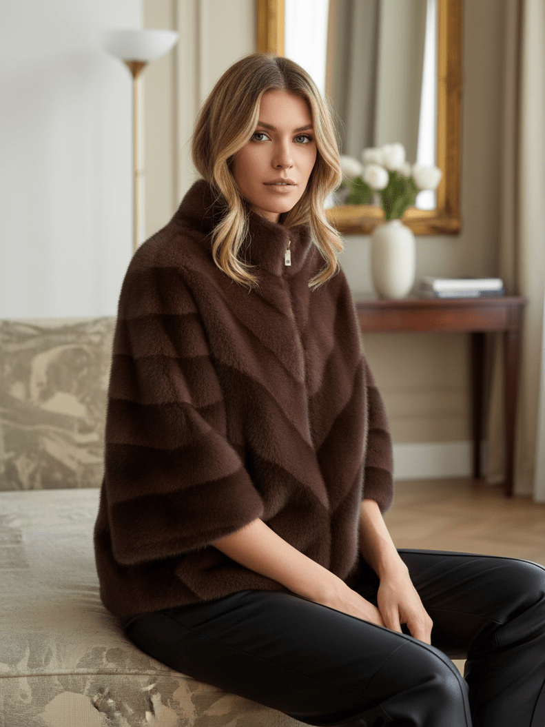 Pelliccia Lovely Brown - cappotto donna - DivaModaMilano