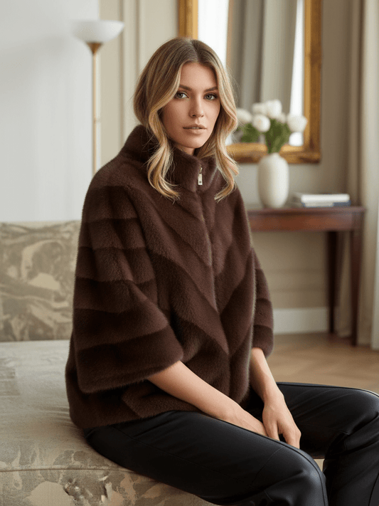 Pelliccia Lovely Brown - cappotto donna - DivaModaMilano