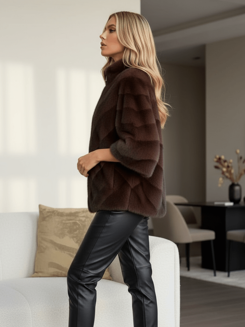 Pelliccia Lovely Brown - cappotto donna - DivaModaMilano