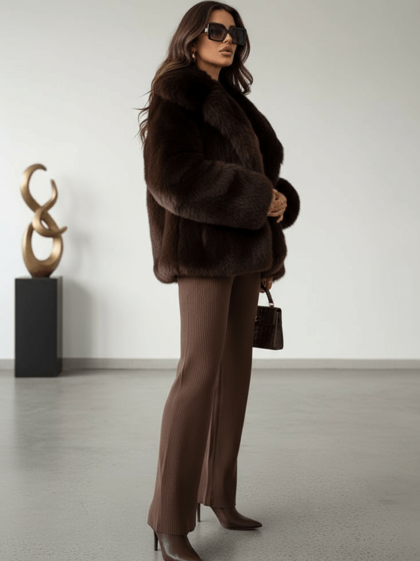 Pelliccia Snow Brown - cappotto donna - DivaModaMilano