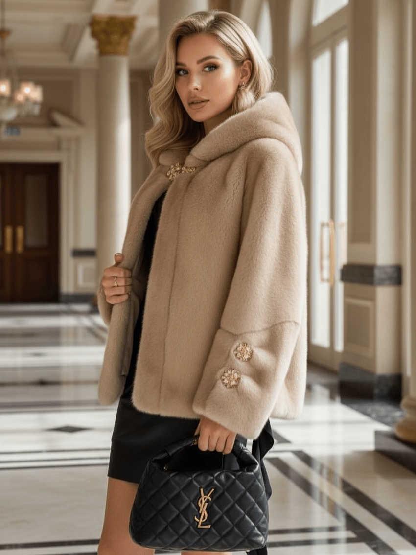 Pelliccia Soft Beige - cappotto donna - DivaModaMilano
