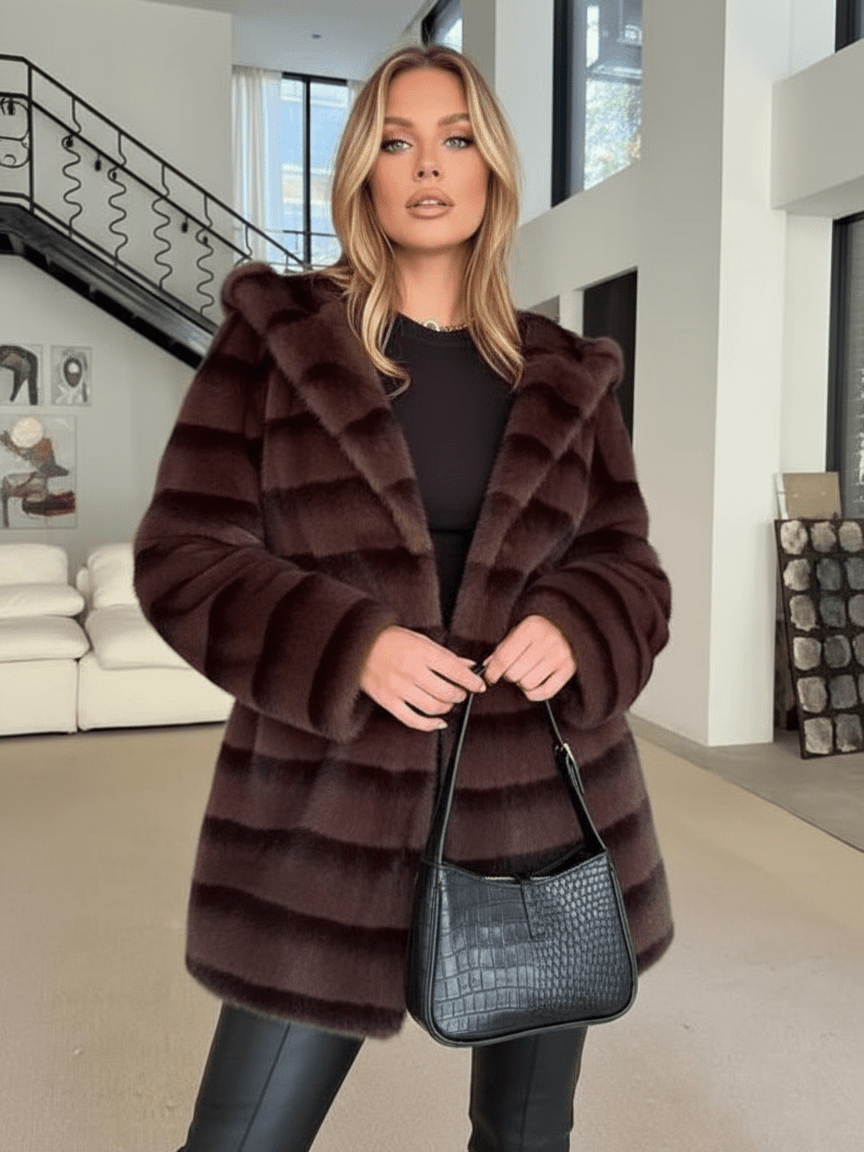 Pelliccia Teddy Brown - cappotto donna - DivaModaMilano