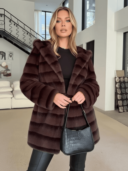 Pelliccia Teddy Brown - cappotto donna - DivaModaMilano