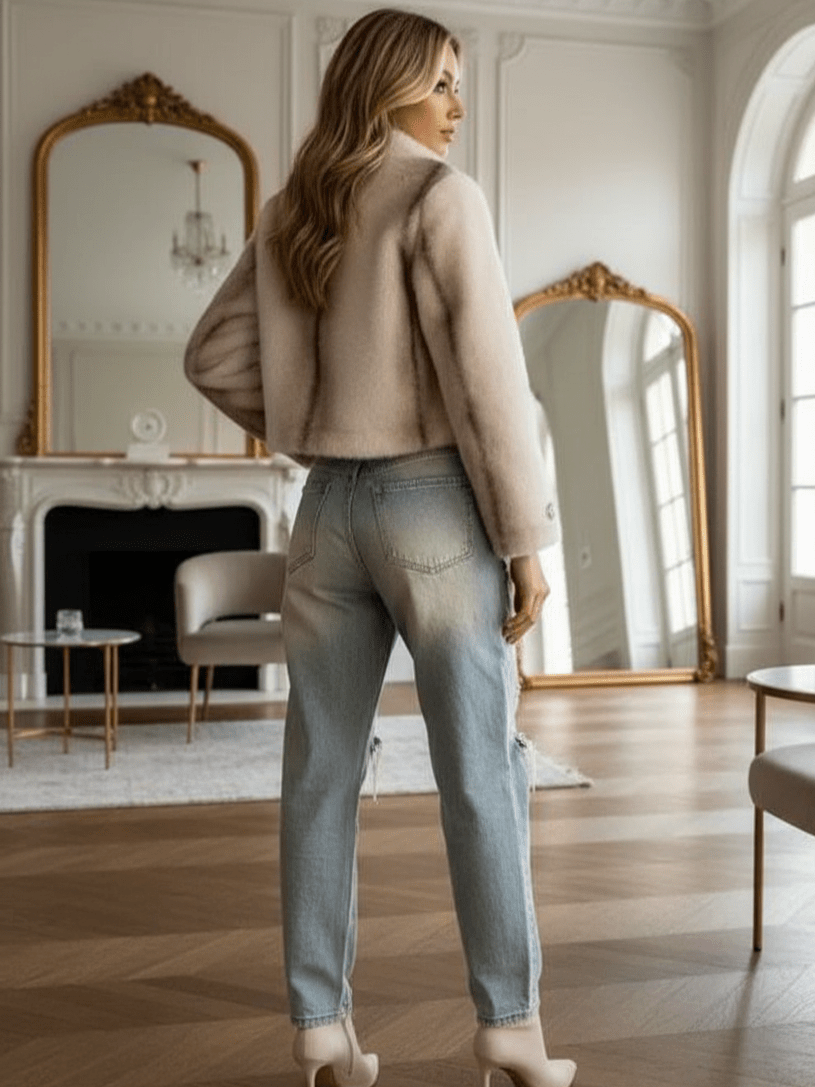 Pelliccia Trend Beige - cappotto donna - DivaModaMilano