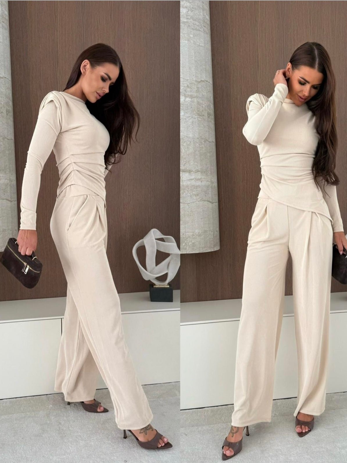 Set Elegant Cream L - abito donna - DivaModaMilano