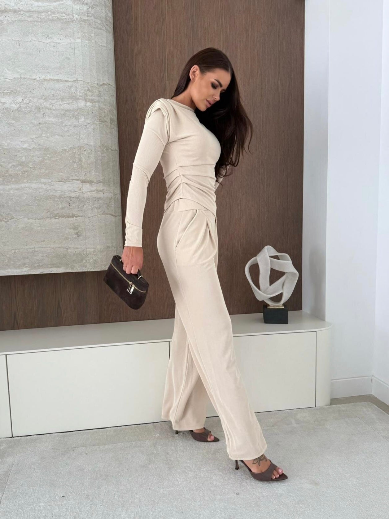 Set Elegant Cream L - abito donna - DivaModaMilano