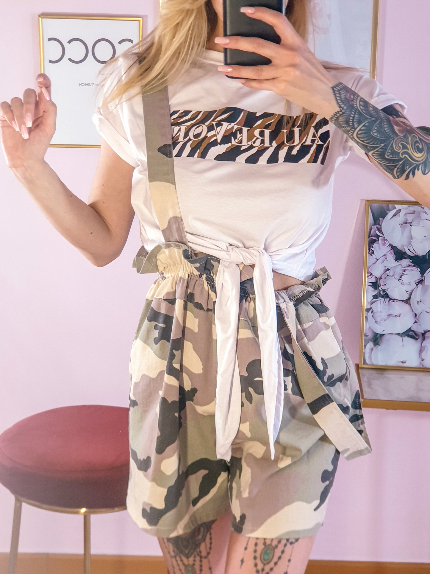 Salopette Shorts Military