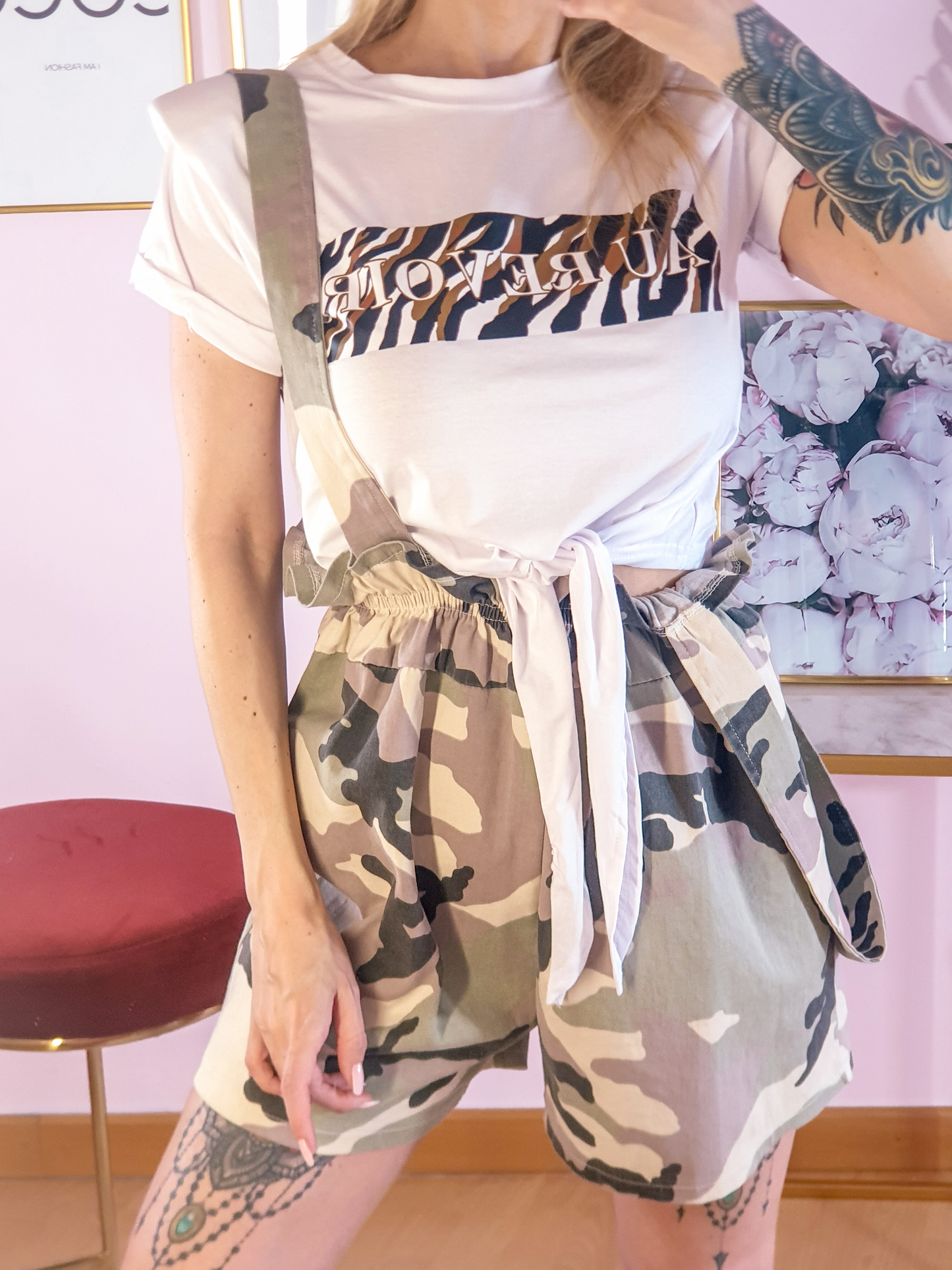 Salopette Shorts Military