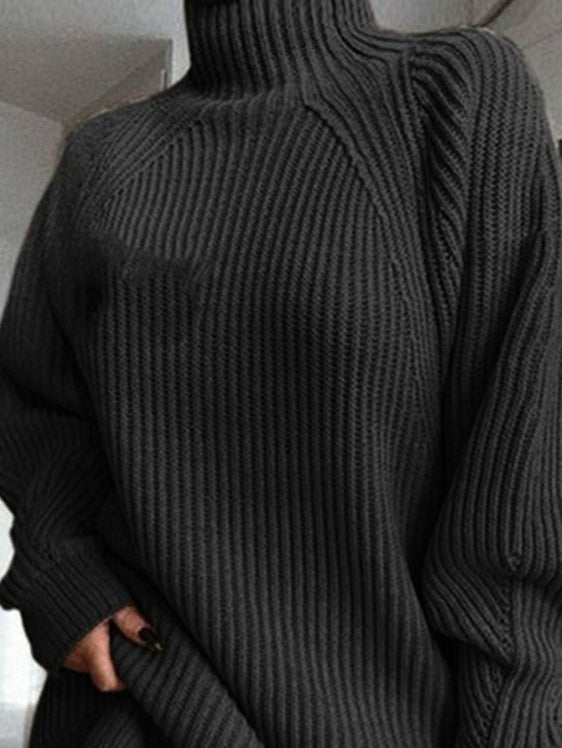 Abito Dolcevita Black - abito maglia donna - DivaModaMilano