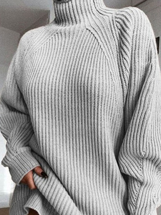 Abito Dolcevita Grey - abito maglia donna - DivaModaMilano