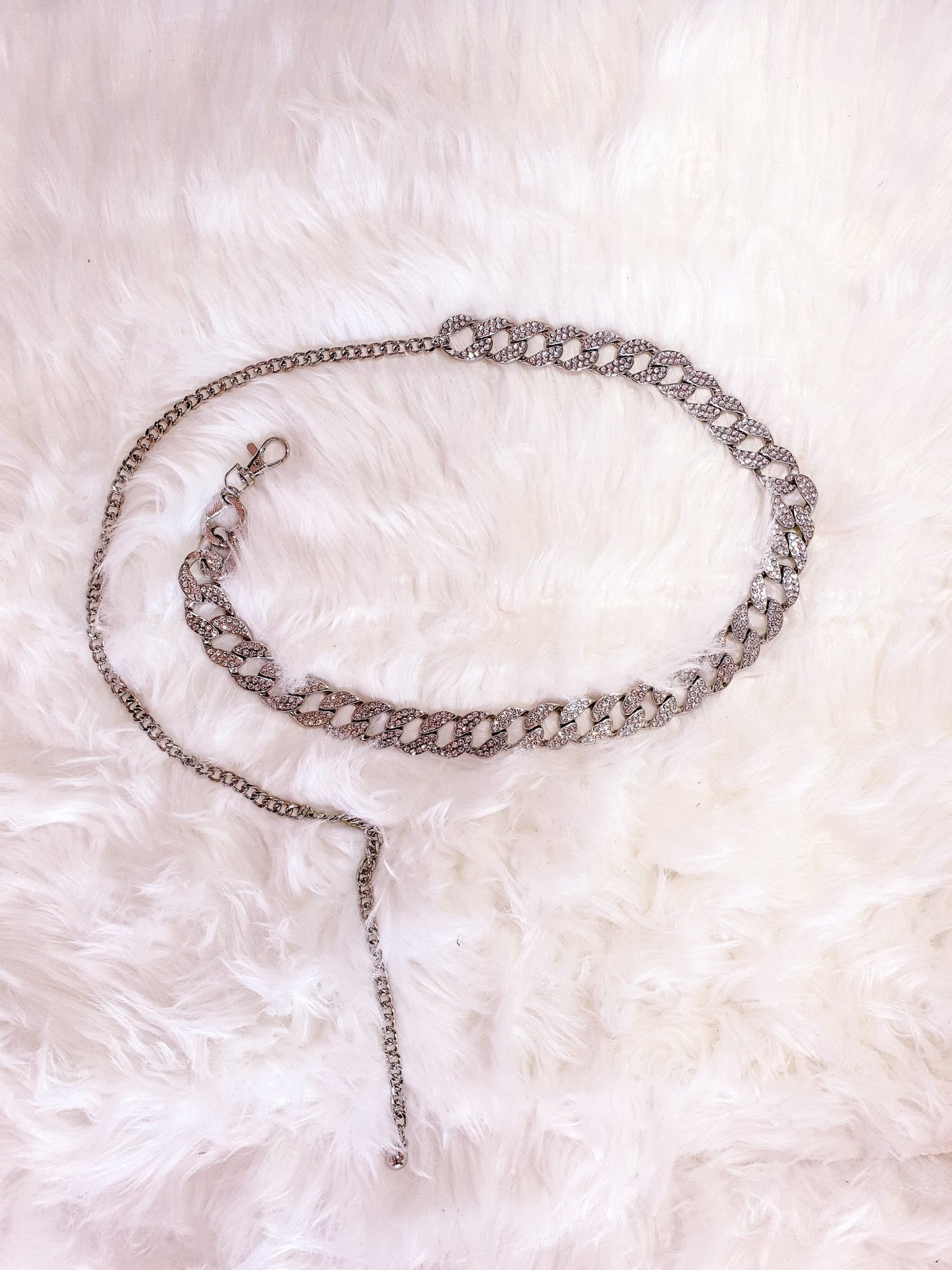 Cintura Catena Argento e Diamanti - cintura donna - DivaModaMilano