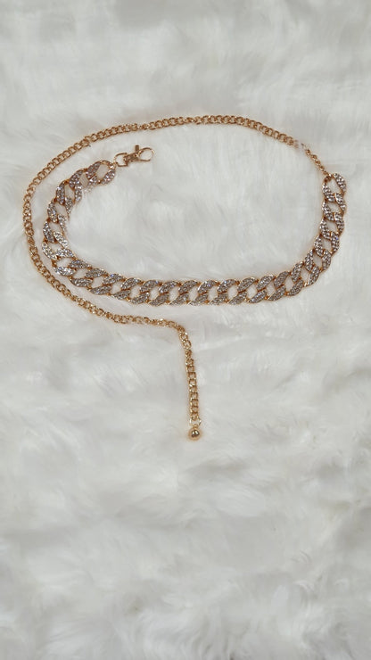 Cintura Catena Oro e Diamanti - cintura donna - DivaModaMilano