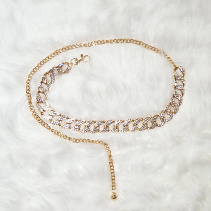 Cintura Catena Oro e Diamanti – cintura donna – DivaModaMilano