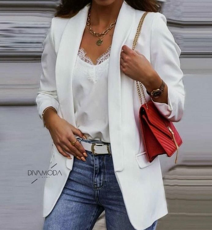 Giacca Basic Bianco - giacca donna - DivaModaMilano